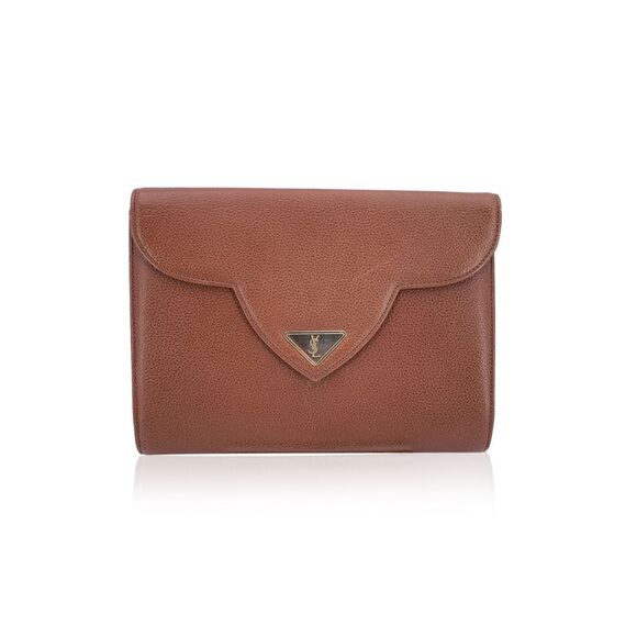 Yves Saint Laurent Vintage Leather Clutch Bag - Picture 1 of 6